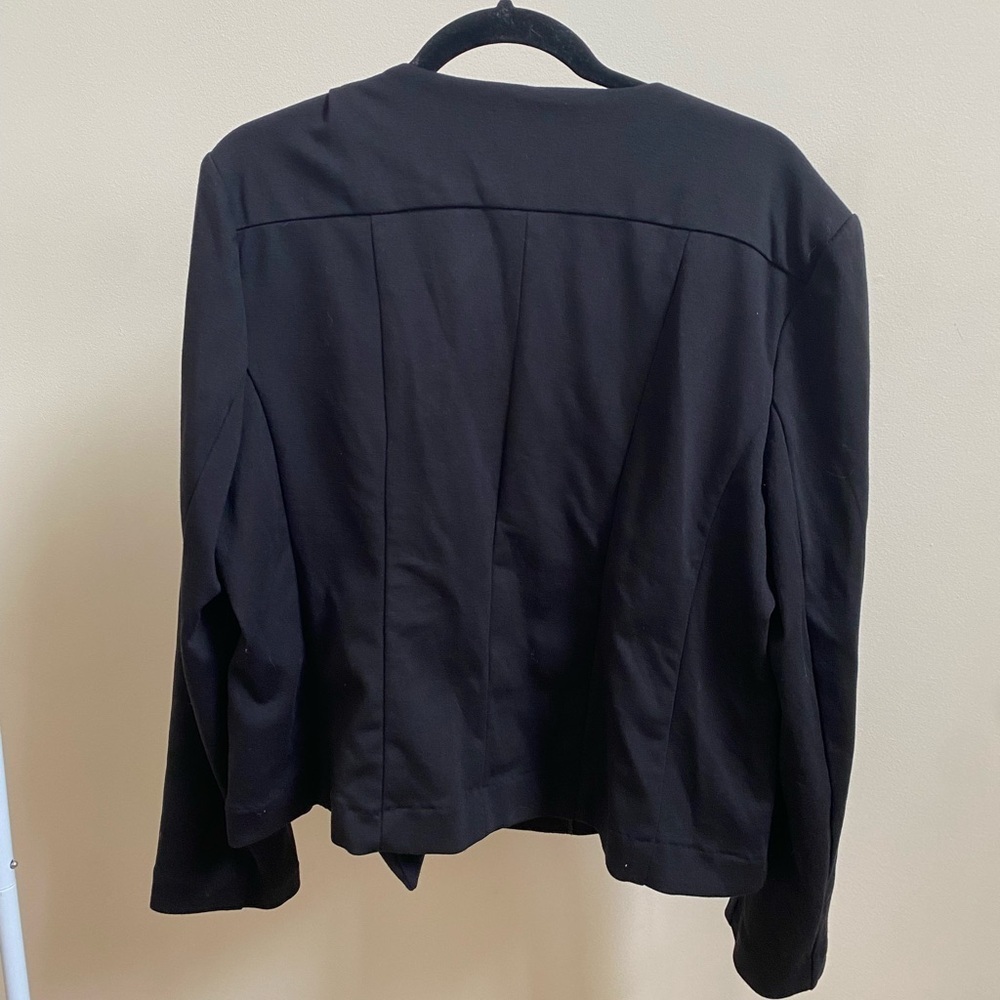 NWT Catherine Malandrino Moto Zip-Up Jacket black sz XXL - Picture 4 of 7